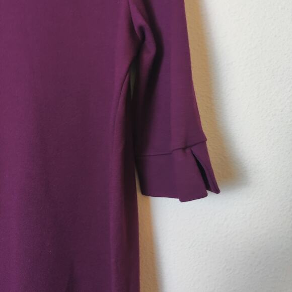 Isabella Oliver Maternity Tunic Dress Turtleneck Aubergine Purple Small A-line - Picture 5 of 15